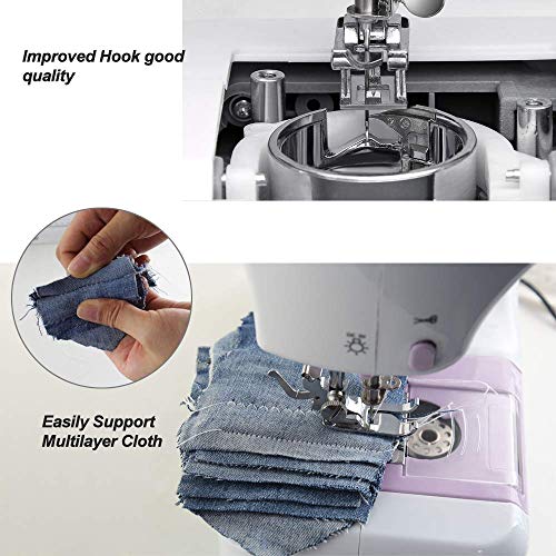 Image of Mini Sewing Machine For Beginner, Portable Machine,12 Built-In Stitches Small Double Threads And Two Speed Multi-Function Mending With Foot Pedal Kids, Women (B13)