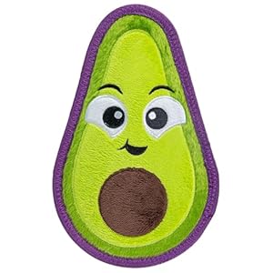 Outward Hound Tough Skinz Durable Squeaky Dog Toy with Two Tough Layers, Avocado, Green, Medium