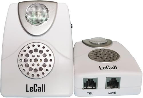 Miniatura 2 de LeCall Amplificador de timbre de teléfono Amplificador de anillo de teléfono Aumentador de volumen de timbre ajustable Interruptor HI LO con luz de