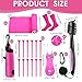 VioraWhite 16 Pcs Pink Golf Accessories Kit for Women Include Golf Towel with Clip, Hat Clip, Balls Holder, Club Cleaner Brush, Divot Repair, 10 Plastic Tees, Pink Socks Gift Set