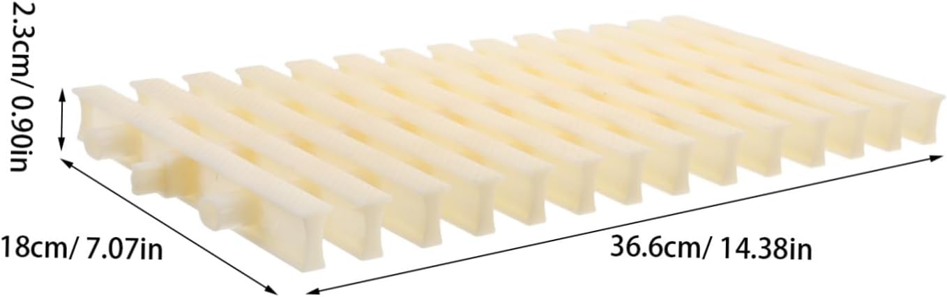 KALLORY Modular Mailbox Liner Drainage Mat 35x18cm Plastic Pool Safety Mat Non-Slip Waterproof Floor Tile for Wet Areas and Outdoor Patio Protection