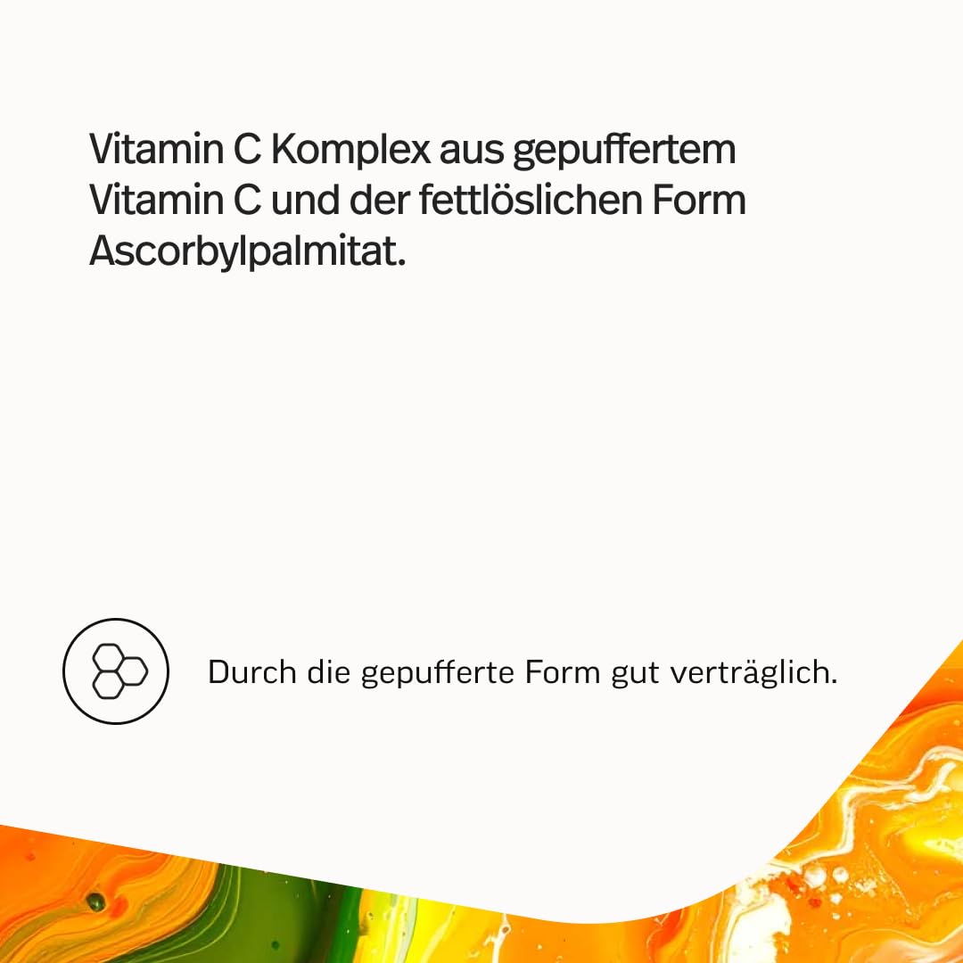 edubily® Vitamin C Kapseln 500 mg - Vitamin C Komplex aus gepuffertem Vit. C als Calciumascorbat und fettlöslichem Vit. C als Ascorbylpalminat (250 Kapseln)