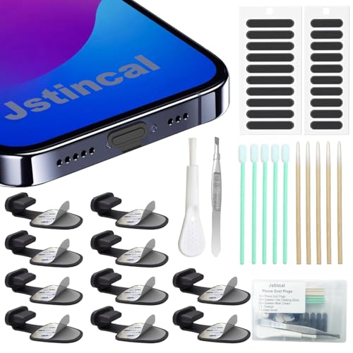 Bouchon anti-poussière iPhone 12 13 14 plat et brosse nettoyage port de charge