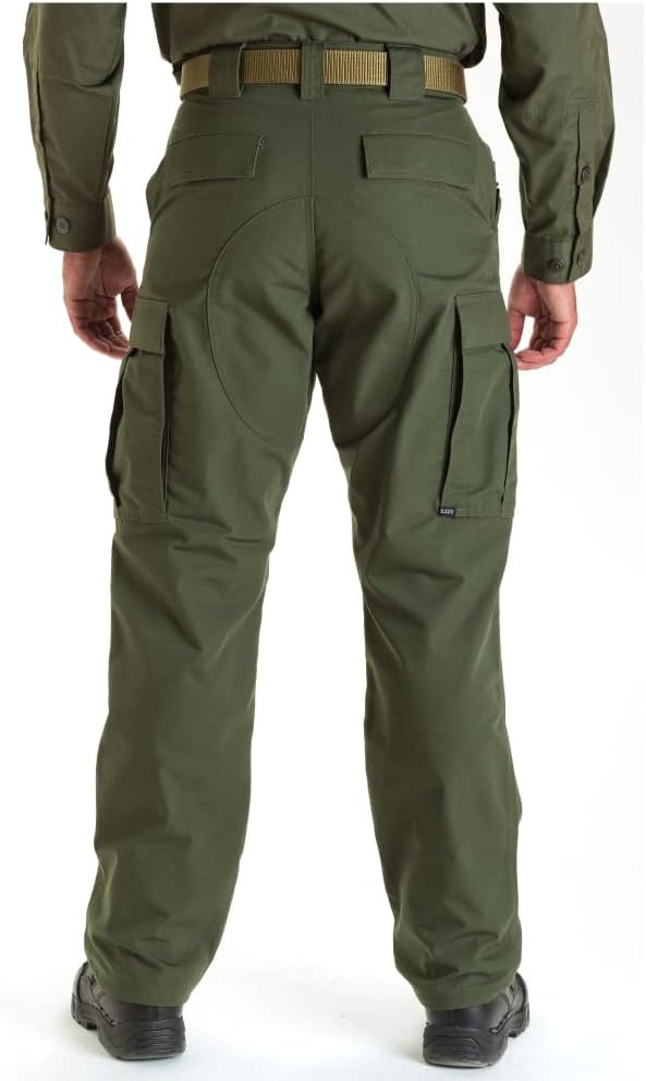 5.11 Tactical Men's Lightweight TDU Ripstop Work Pants, Adjustable, Teflon Finish, TDU Green, X-Small/Regular, Style 74003