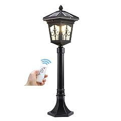 Smart Solar Pathway Lights 2-in-1 Outdoor Waterproof Landscape Lights with Remote Control 3 Colors Light for Garden Lawn