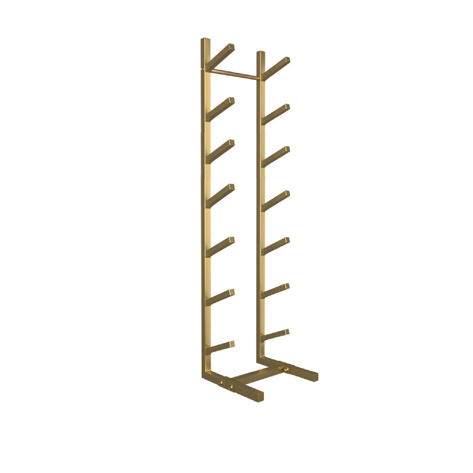 CGCSYZ Skateboard Rack Floor Stand,Skateboard Organizer,Snowboard Storage Rack Free Standing,Skateboard Display Stand for Skis/Skateboards/Scooter (Color : White, Size : 7 Tier) (Gold 7 tier)