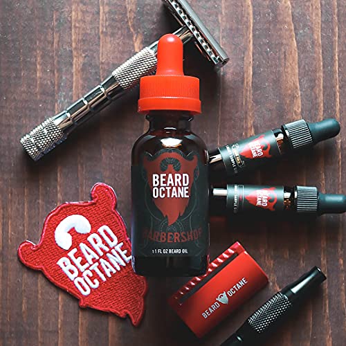 Beard Octane - Barbershop Beard Oil - 1 Fl. Oz. - Premium Beard Care With Jojoba Oil - Beard Itch And Dry Skin Relief - All Natural Ingredients - Handcrafted In The Usa #TOP3