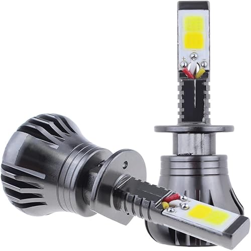 Miniatura 9 de Switchback - Bombillas LED estroboscópicas blancas y rosadas, moradas, H1, superbrillantes, luz antiniebla o luces de conducción diurna