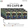 NAPOLI coffee, intense (192 Pods) compatible with Lavazza A Modo Mio, 12 Boxes of 16 Pods, rich and enveloping flavor, dense and persistent crema, for a bold espresso (La Capsuleria)