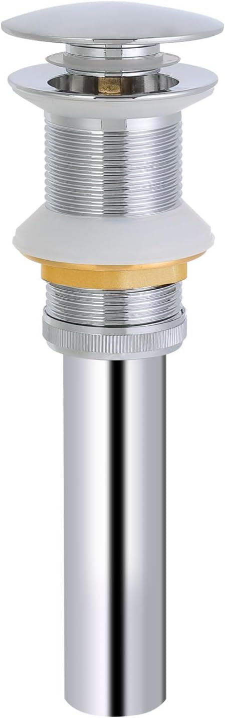 ESFORTBathroom Sink Drain, Vessel Sink Pop Up Drain Stopper, Sink Drain Assembly Without Overflow, Polished Chrome