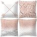 Wotryit Christmas Pillow Case, Snowflatk with Xmas Tree Throw Pillow Case Santa Claus Bell Snowman Winter Decorative Cushion Covers Cotton Linen 18x18 Inch Holiday Sofa Home Decor (18"x18", Pink) (A)