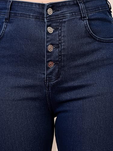 Image of Miss Chase A+ Women's Bootcut High Rise Regular Length Stretchable Denim Jeans