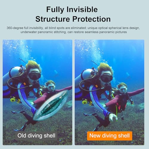 Image of Osmo 360 Waterproof Case, 40m /131FT Underwater Housing with 97% High Transmittance AR Coating Anti-Fog Scratch-Resistant for DJI Osmo 360 Protective Cover Diving Surfing Swimming Skiing