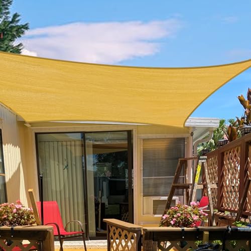 Sunlax Sun Shade Sail,8'X10' Sand Rectangle Canopy Shades thumb #1
