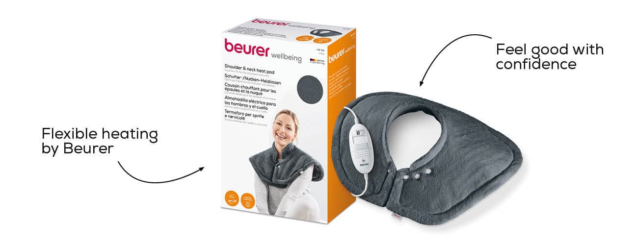 Beurer HK54 - Almohadilla electrónica cuello/hombros, 56 x 52 cm, color crema