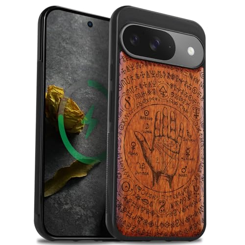 Coque Pixel 9 antichoc protection bois naturelle contre chutes et chocs