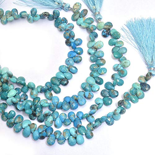 Perles Turquoise Naturelle Poire : Créez vos Bijoux d'Été Bohèmes Chic et Accessoires Tendance