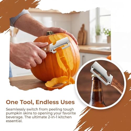 Zero Snag Wooden Peeler, 2027 New Premium Stainless Steel Blade Non-Slip Multifunctional Vegetable Peeler for Apple, Potato, Pumpkin, Papaya (1Pcs) #2