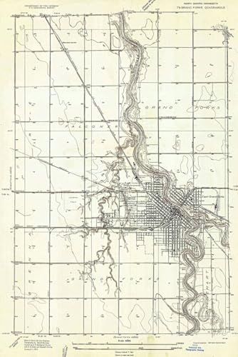 Grand Forks Map Journal: Vintage Map Notebook