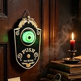 KQWVZ Halloween Türklingel, Augapfel Türklingel mit LED-Beleuchtung, Halloween Klingel Auge Spooky Sounds, Praktische Spukhaus-Dekoration für Halloween Party, Haustürschmuck und Horror-Themenfeste