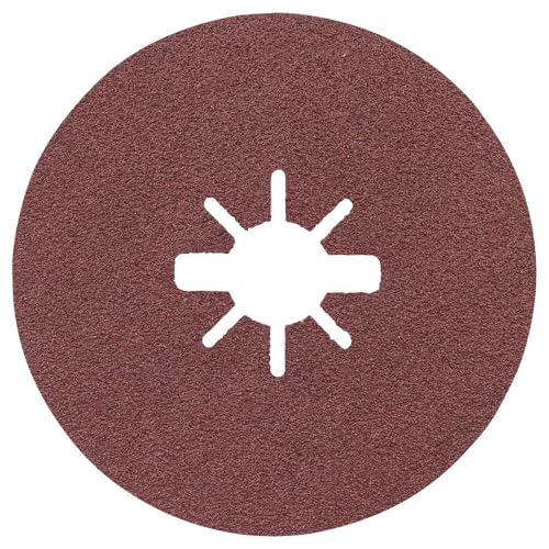 Bosch FBX4580 Schleiffaserscheiben mit mittlerer Körnung 80, 25 Stück