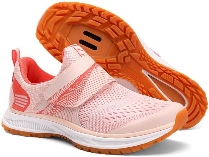 Women's Cycling Shoes, Breathable Bike Shoes Compatible with 2-Bolt SPD Cleats, Suitable for Road Mountain Biking and Indoor Cycling