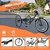 Slsy Adult Folding Tricycles, 7 Speed Folding Adult Trikes, 20 24 26 Inch 3 Wheel Bikes with Low Step-Through, Foldable Tricycle for Adults, Women, Men, Seniors. #4