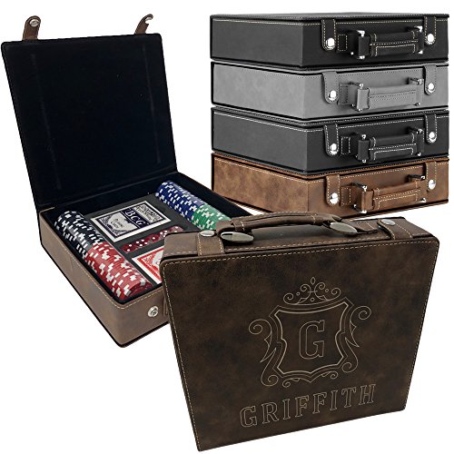 Personalized Poker Set Case - Custom Gifts for Poker Players - Free Engraving