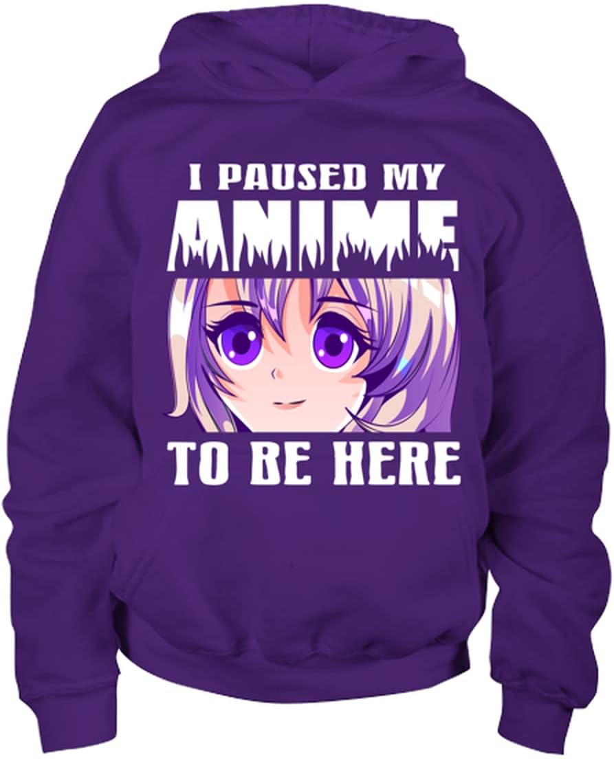Anime Manga Kawaii Japanese Tops Tees Plus Size Girls Boys Youth Hoodie Purple