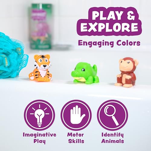 Tub Works® Rainforest™ Mold Free Bath Toys, 6 Pack | Sealed, No Hole Bath Toys Design Keeps Moisture Out | Soft, Squeezable & Float on Water | Easy-Grip Baby & Toddler Bath Toy | Great Baby Pool Toys by Tub Works - Image 7