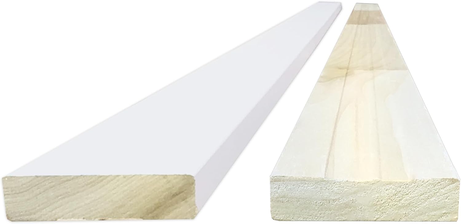 2-1/2" Casing Moulding, Modern Craftsman Style, Primed Fingerjoint Poplar, 5/8" x 2-1/2" x 84", The Millwork Outlet (5)