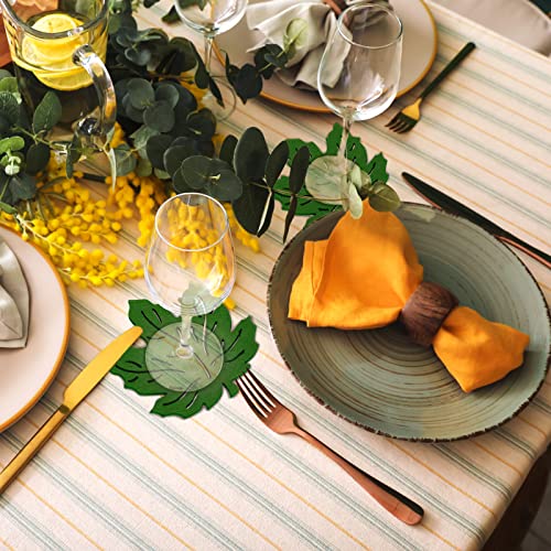 Dessous de verre en feutre feuille d'érable Whaline pour table - 5