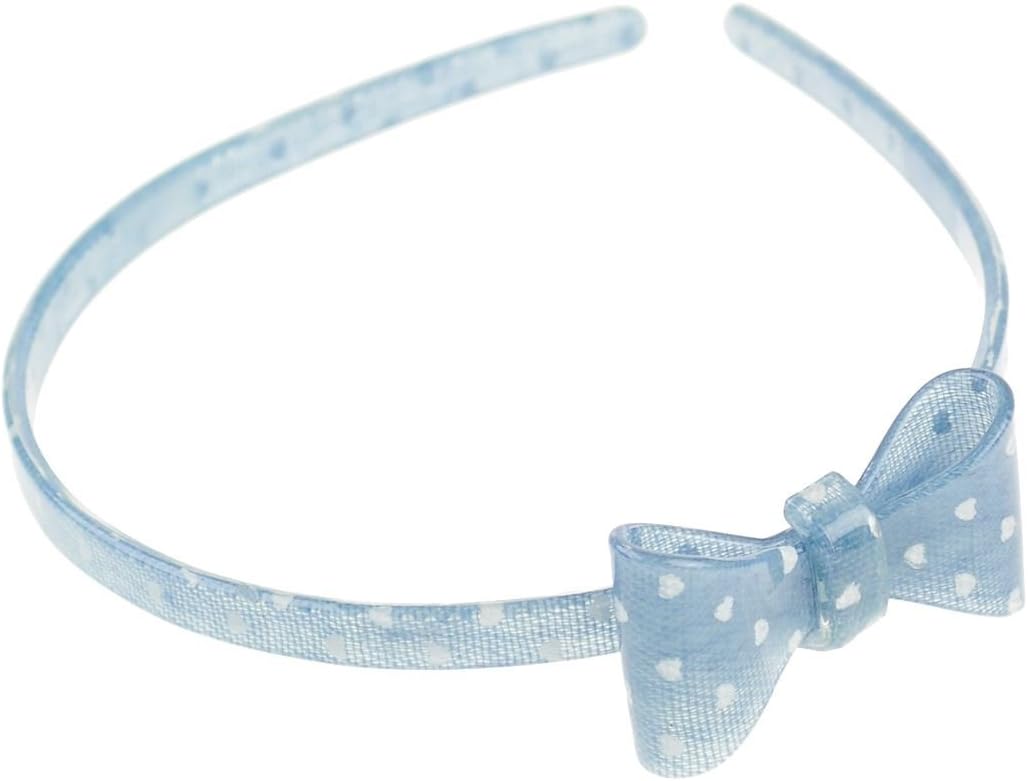 Women Girls Lovely Denim Headband embellished with Stars Hearts - Light Denim
