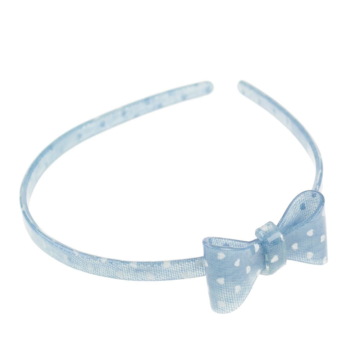 Women Girls Lovely Denim Headband embellished with Stars Hearts - Light Denim
