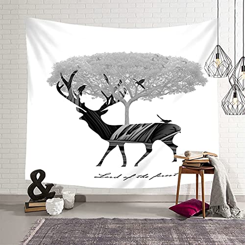 Tapiz de pared KnSam de árbol de alce, ideal para decorar tu salón en poliéster 150x150cm