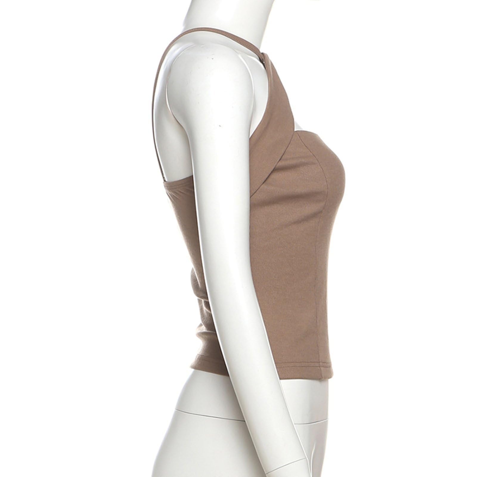 Top Estivo Senza Schiena Con Collarino Incrociato Per Donne Slim Fit Ideale Per Uscire