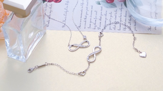 Autentico braccialetto da donna regolabile con maglie a catena infine amore infino in argento sterling 925 gioielli in argento di lusso SCB037  36