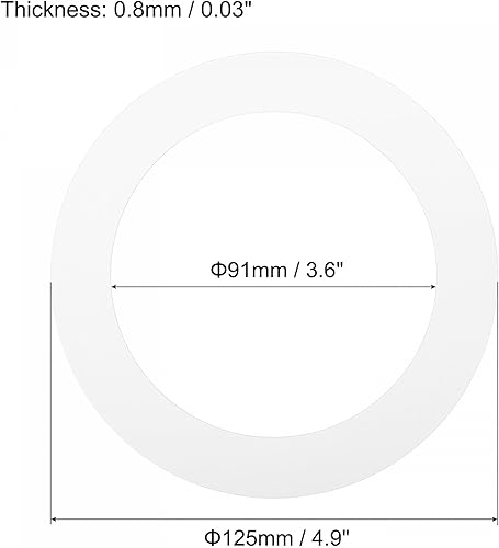 Miniatura 2 de PATIKIL Anillo de luz OD de 3.6 pulgadas de identificación, 4.9 pulgadas, anillo blanco Goof para cubierta de luz circular mate, accesorio de