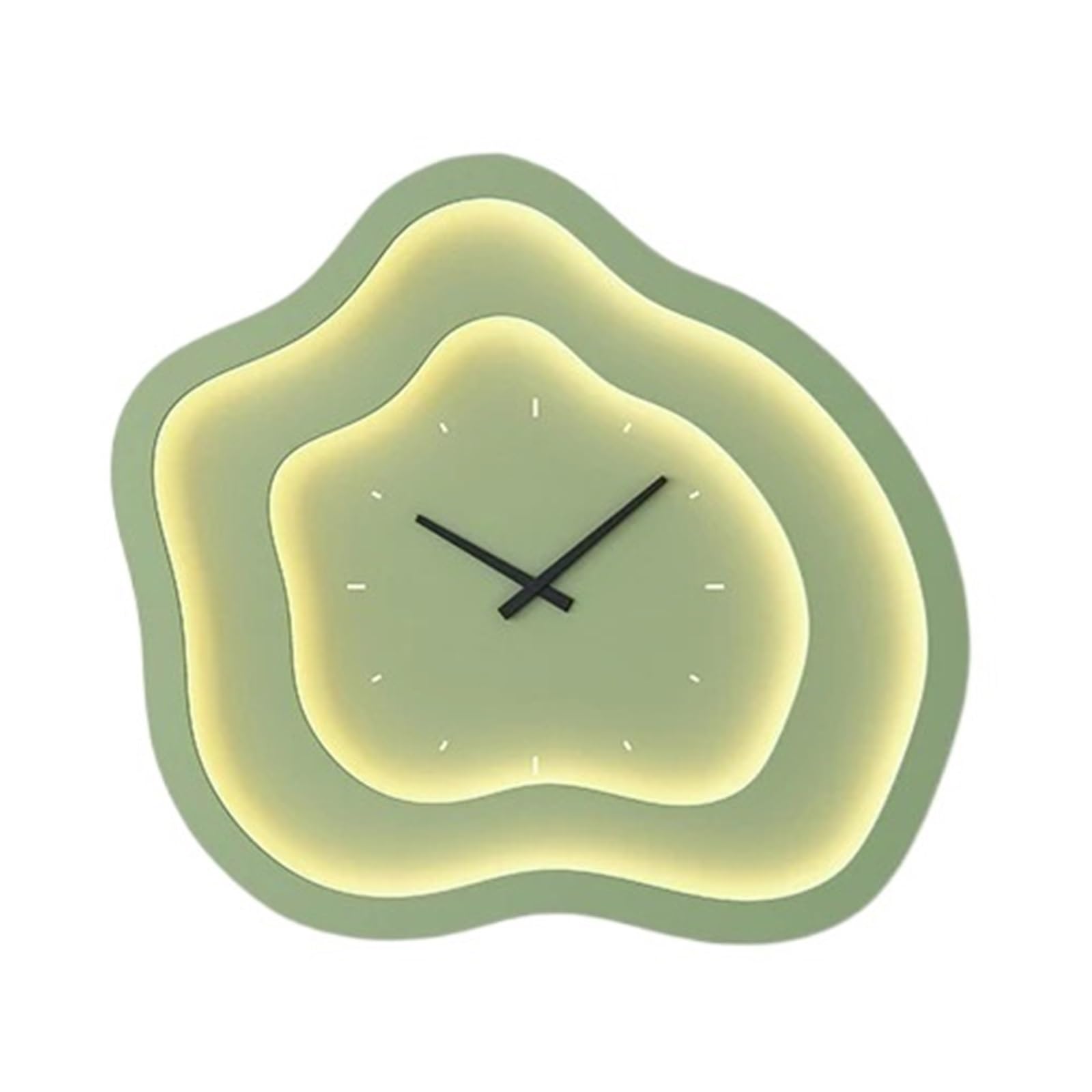 KOESRXNQW Modern with Clock LED Wall Lamp White Green Iron Acrylic Dimmable for Bedroom Foyer Office Shop Sconce Easy Installation(Dimmable,Green)