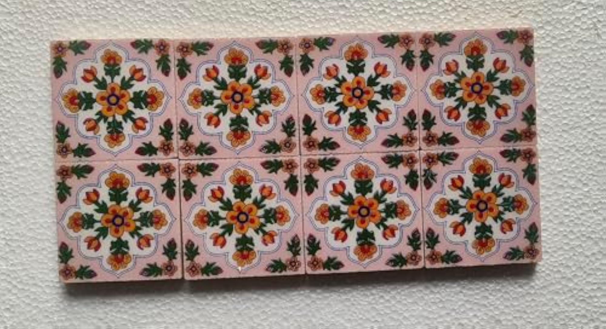 Art Classic Decorative Ceramic Tiles, Pack of 8