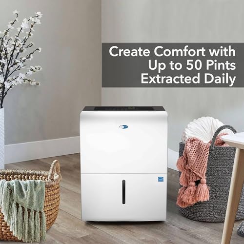 Whynter Energy Star RPD-506EWP 50 Pint High Capacity Portable Dehumidifier with Pump up to 4000 sq ft, White w/Black sides by Whynter - Image 6