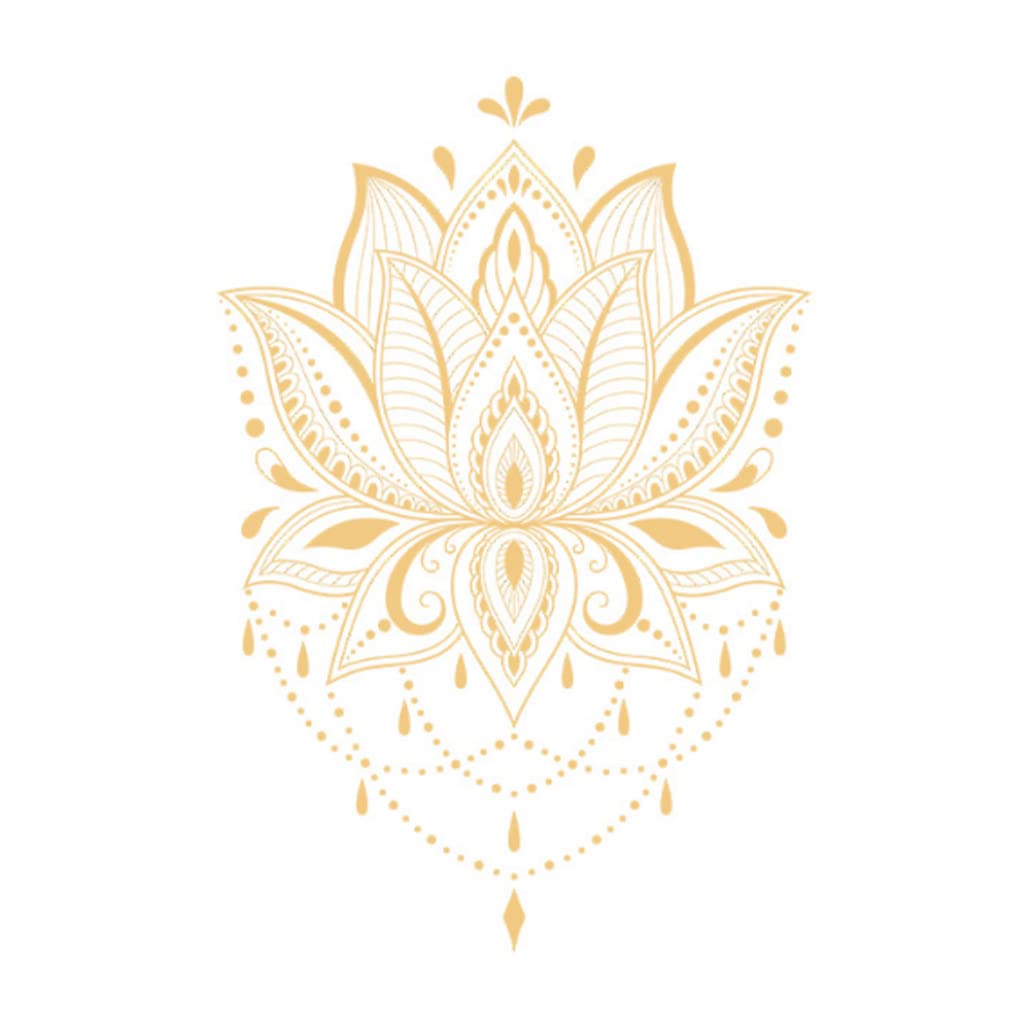 Lotus Self Adhesive Flower Wall Decals - Waterproof Yoga Studio Wall Art Murals