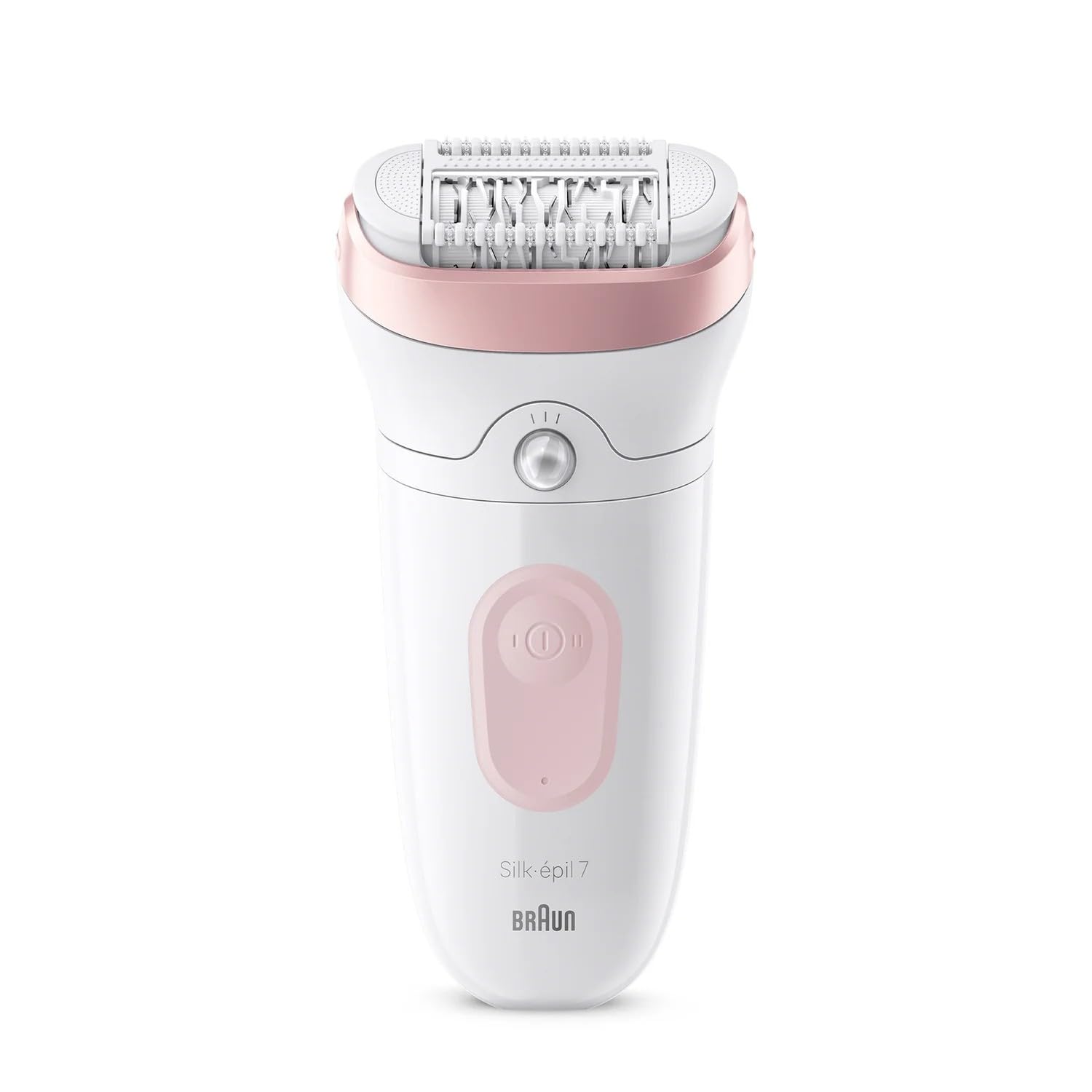 Braun Silk-épil 7 Depiladora Mujer, Depiladora Eléctrica Mujer Con Cabezal Amplio Para Una Depilación Simple, Wet & Dry, Piel Lisa Larga Dura, 7-000, Blanco/Rosa