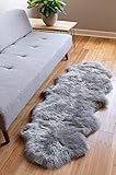 Größe: rechteckig 60 x 1600 cm Teppich aus Schaffell, vielseitig, dick, extrem weich, rutschfest und langlebig.
