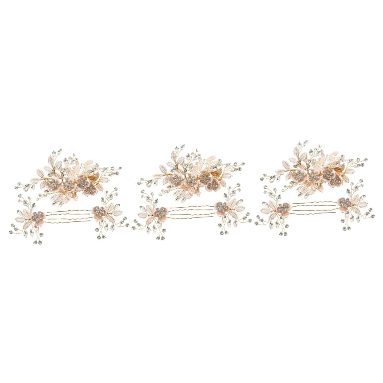 Abaodam 3sätze Brautschmuck Teiliges Mit Perlen-haarspangen Und Haarnadeln Für Hochzeiten Einzigartige Blumen-haarklammern Für Bräute Und Brautjungfern Eleganter Kopfschmuck Für