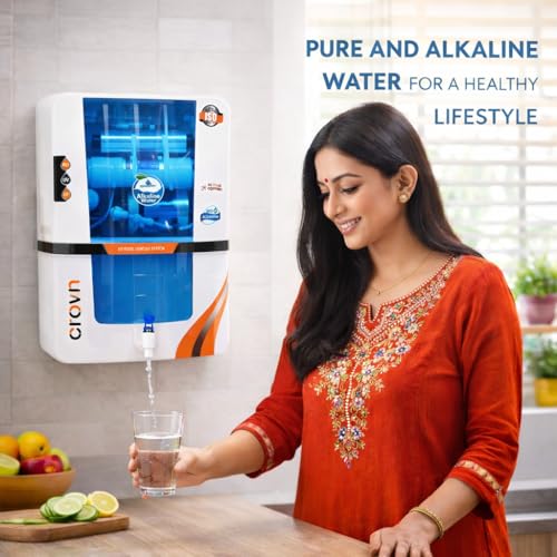 Image of AQUA D PURE Bio Alkaline With Advanced Copper Ro Water Purifier With Ro, Uv, Uf, Tds Adjuster 12L | 8 Stage Purification | Suitable For All Type Water Supply, Blue
