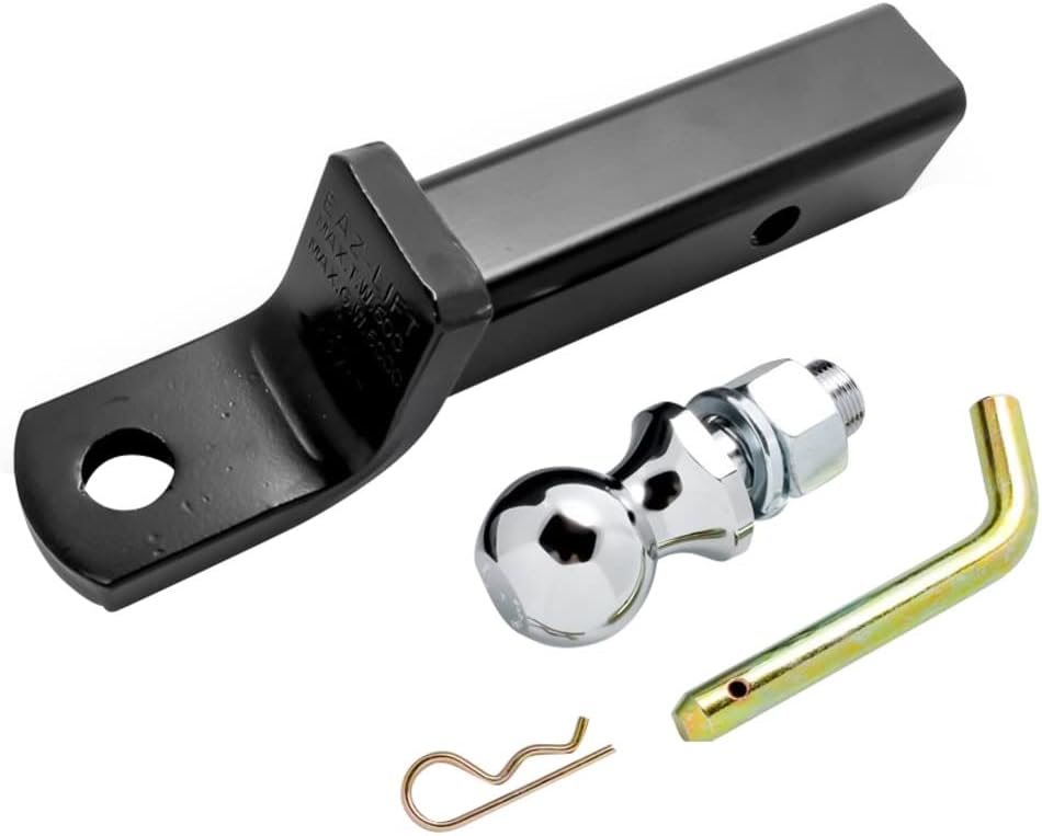 Eaz-Lift Heavy Duty Ball Mount Kit - Attaches to 2" Hitch Receiver to Create Ball Mount Location|8" Length , 2" Drop , ¾" Rise, 2" Ball | 6,000 lb. Tow Rating |Durable Powder Coated Steel - (48274)