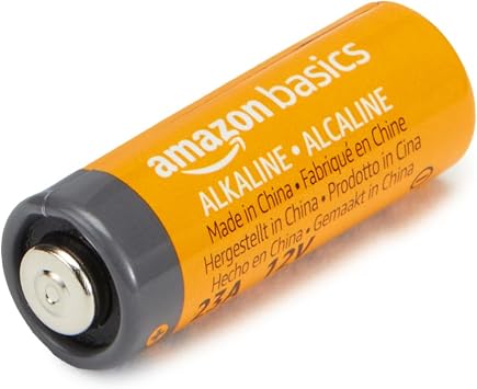 Amazon Basics 4-Pack 23A Alkaline Battery, 12 Volt, Long-Lasting Power, for Key Fobs and Garage Door Openers