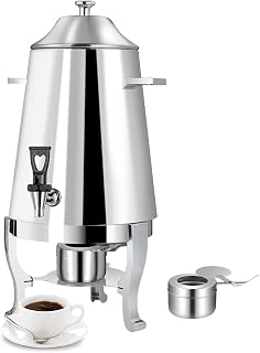 Coffee Urn with Fuel Holder 3.5 Gal - Stainless Steel Hot Beverage Dispenser for Milk Coffee Tea Water Juice - Coffee Chafer for Parties Catering Commercial Use Home