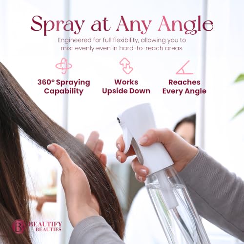 Image of BeautifyBeauties Continuous Spray Bottle for Hair, 6..8 oz Mister Spray